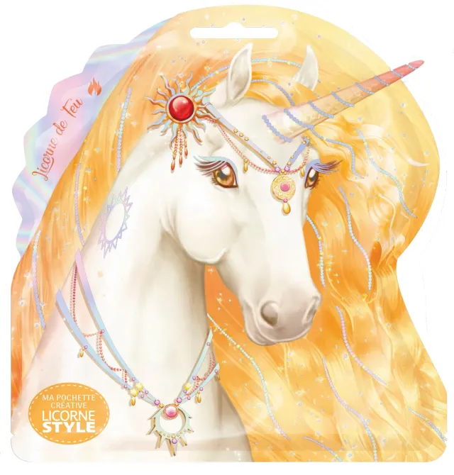 Frigobloc Licorne Style Luminea pochette créative licorne de feu