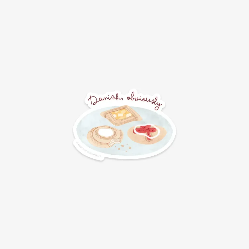 Kartotek Danish Obviously sticker vinyle mat sans PVC