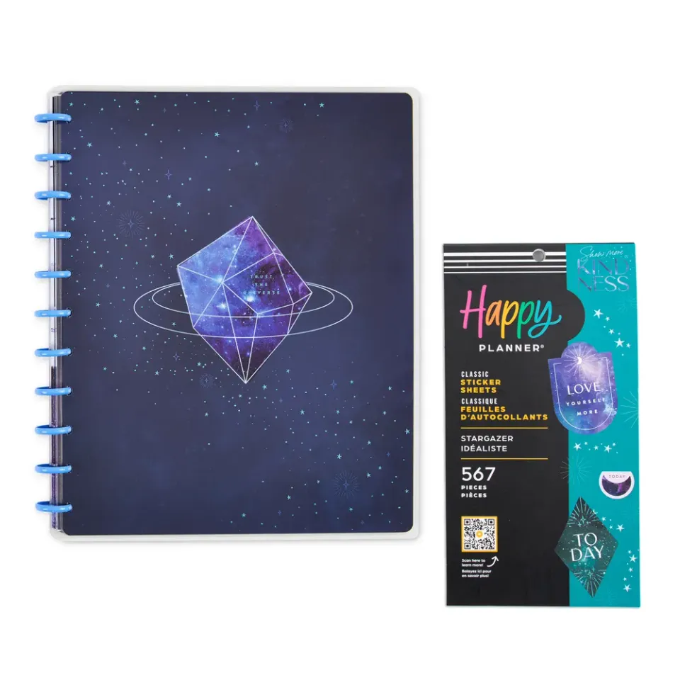 Happy Notes Stargazer lot carnet + stickers Big