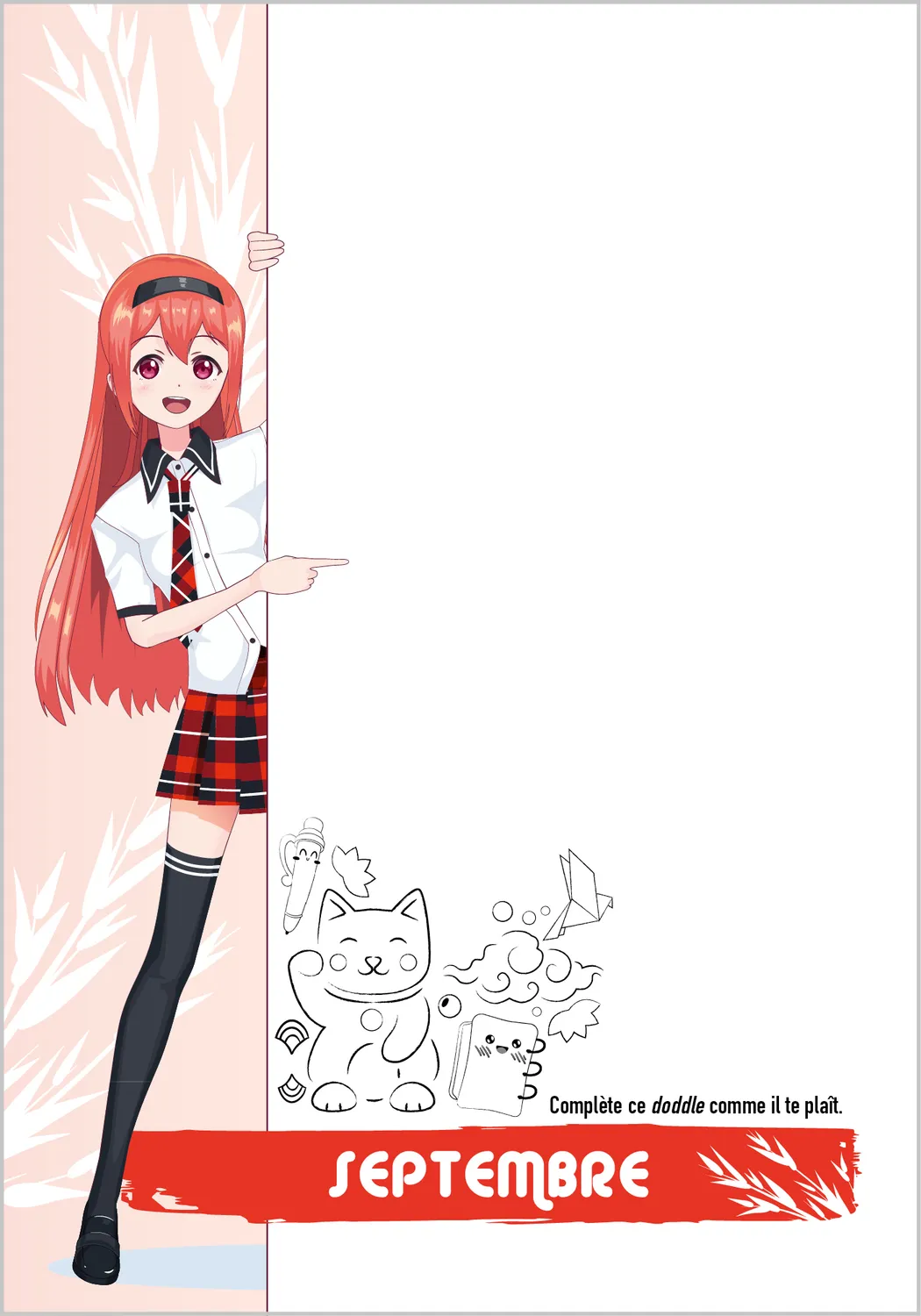 Frigobloc DIY Manga agenda scolaire 2023-2024 à customiser