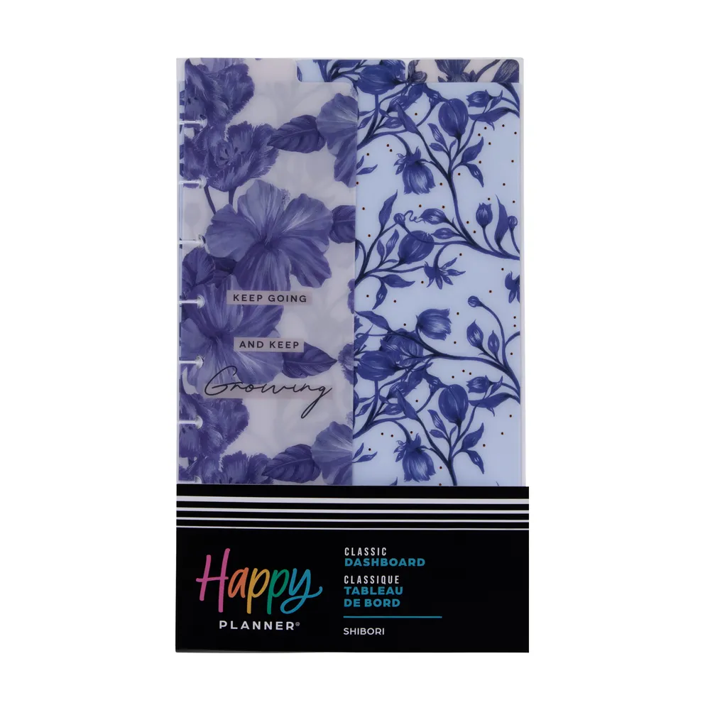 Happy Planner Shibori intercalaires dashboard Classic x3
