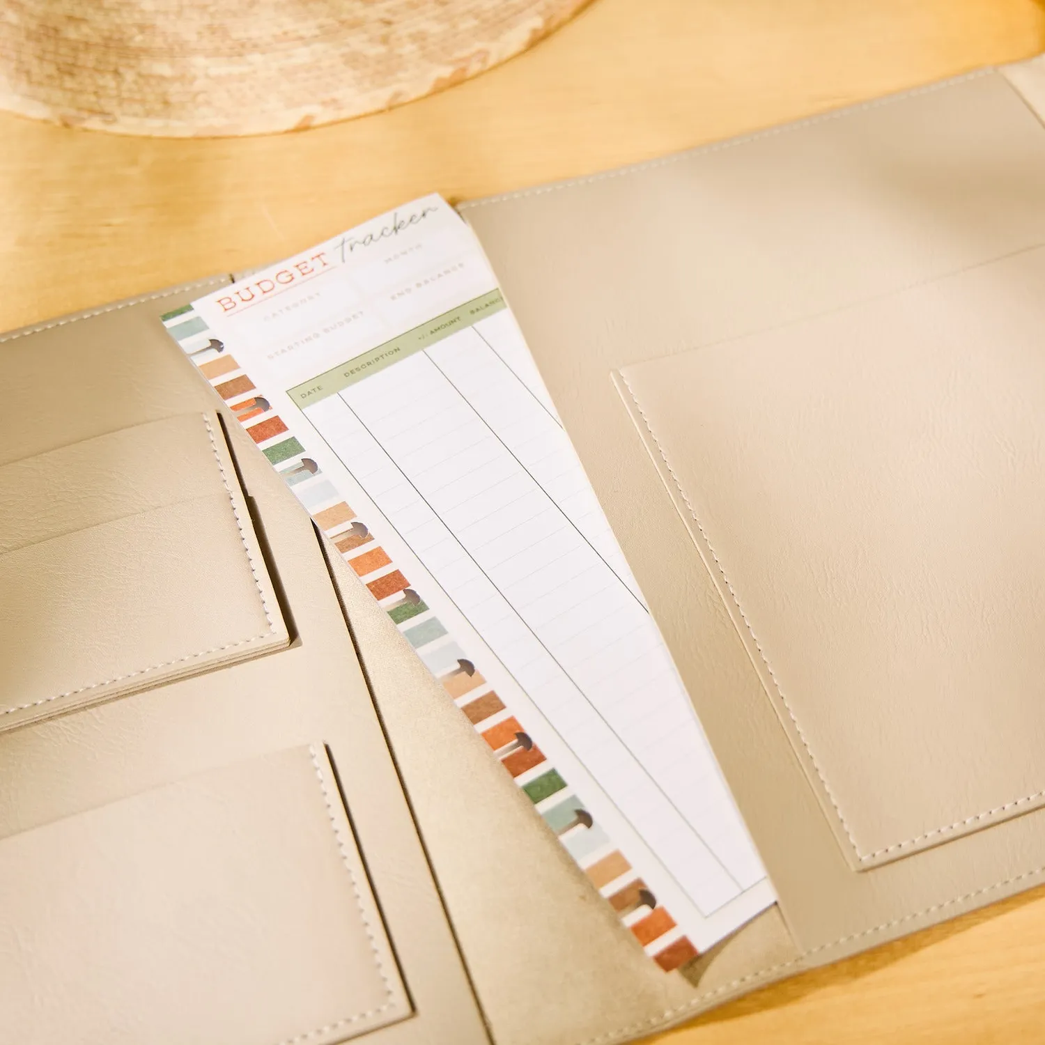 Happy Planner Deluxe Taupe housse agenda Classic simili cuir