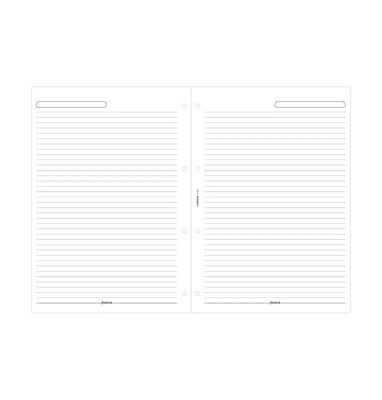 Filofax Classic recharge papier ligné A4 blanc