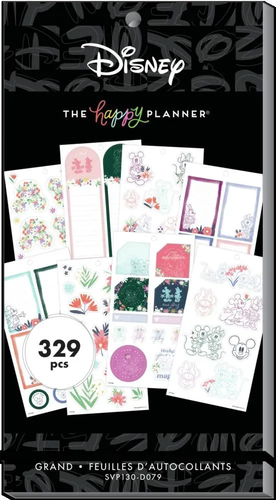 Happy Planner Disney Mickey Minnie Floral stickers 329 pièces