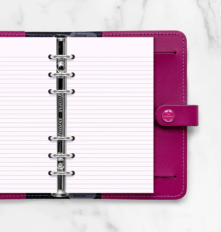 Filofax recharge papier ligné lavande Personal 30 feuilles