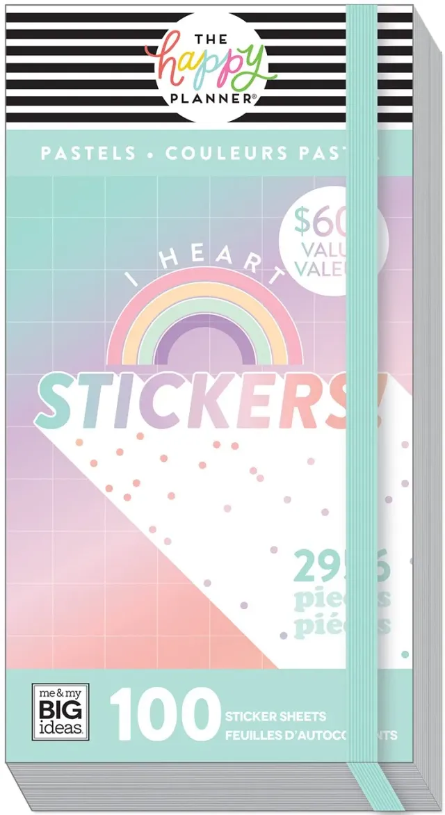 Happy Planner Value Pack stickers Pastels 100 feuilles