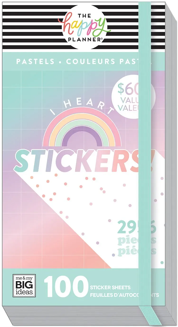 Happy Planner Value Pack stickers Pastels 100 feuilles
