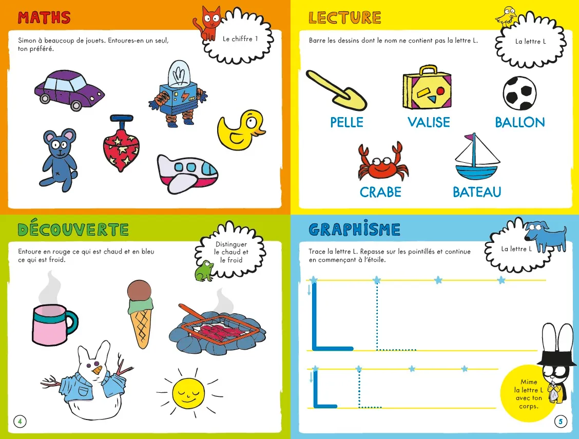 Les Incollables Simon cahier de vacances PS-MS 2026 3-4 ans