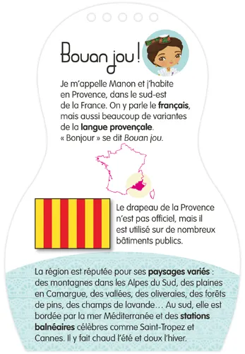 Frigobloc Minimiki Manon en Provence carnet créatif stickers