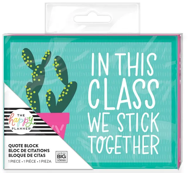 Happy Planner Stick Together bloc citation classe