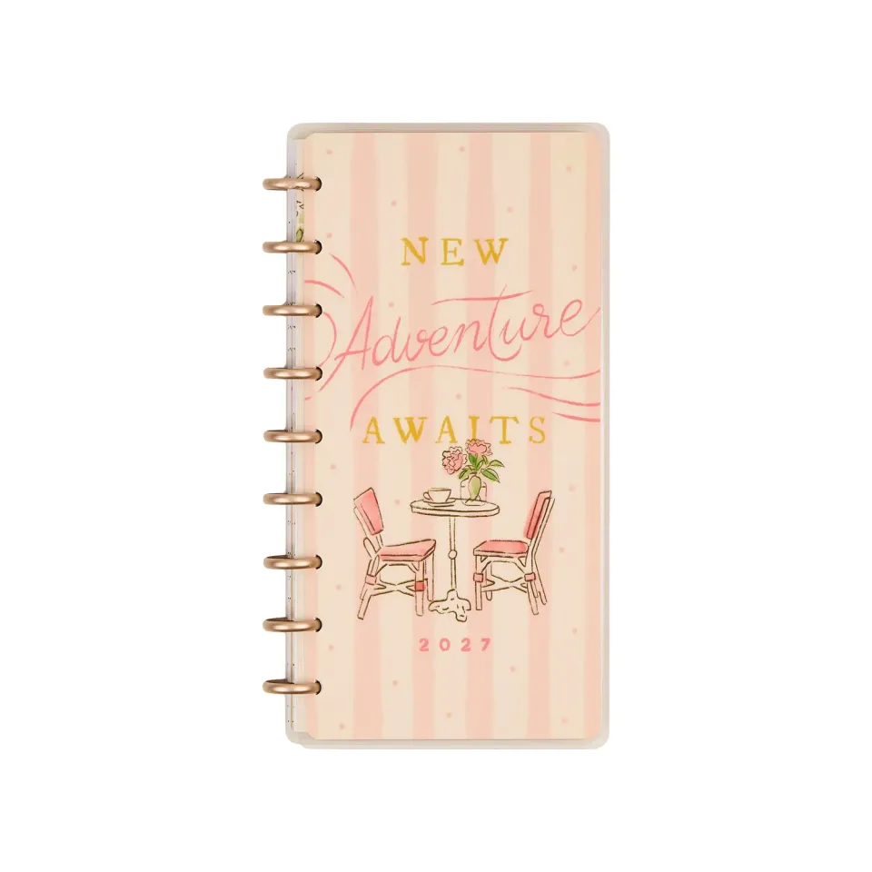 Happy Planner Seasonal Sidewalks agenda 2027 Skinny horizontal 12 mois
