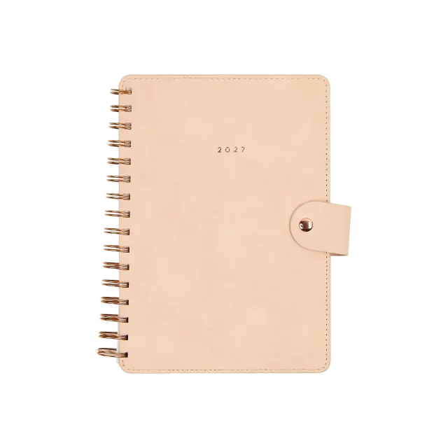 Citrine Blush 2027 agenda spiral pro A5 small rose