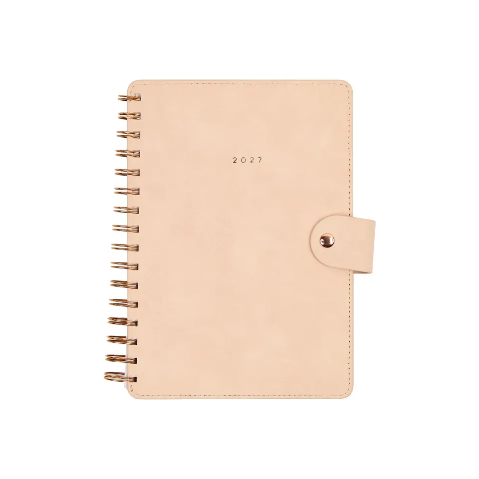 Citrine Blush 2027 agenda spiral pro A5 small rose