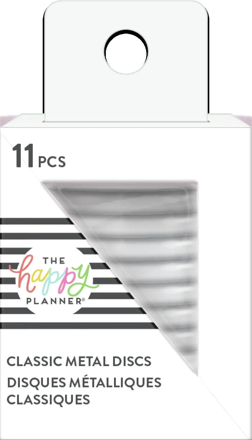 Happy Planner disques métal blancs medium lot 11
