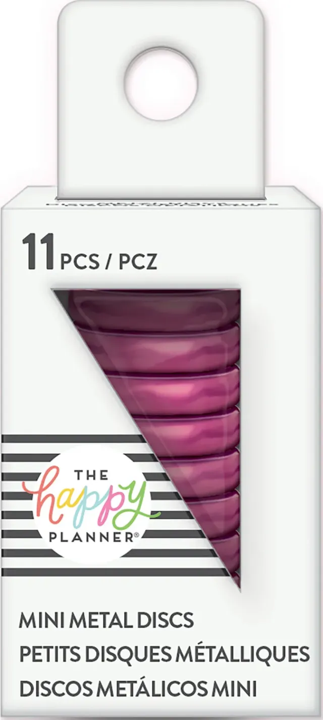 Me & my big ideas Happy Planner disques métal Mini rose 11 pièces