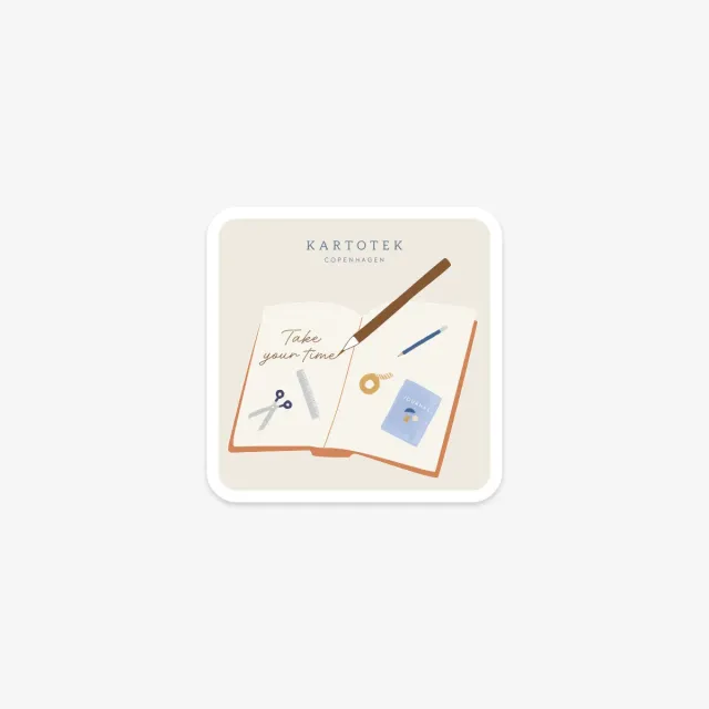 Kartotek Take Your Time sticker vinyle mat sans PVC