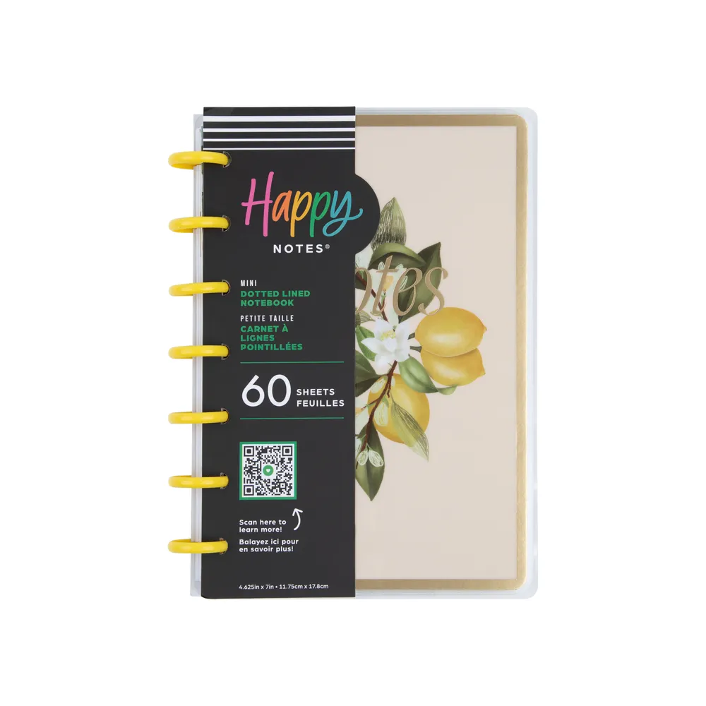 Happy Planner Fruit & Flora Mini carnet 60 feuilles pointillé