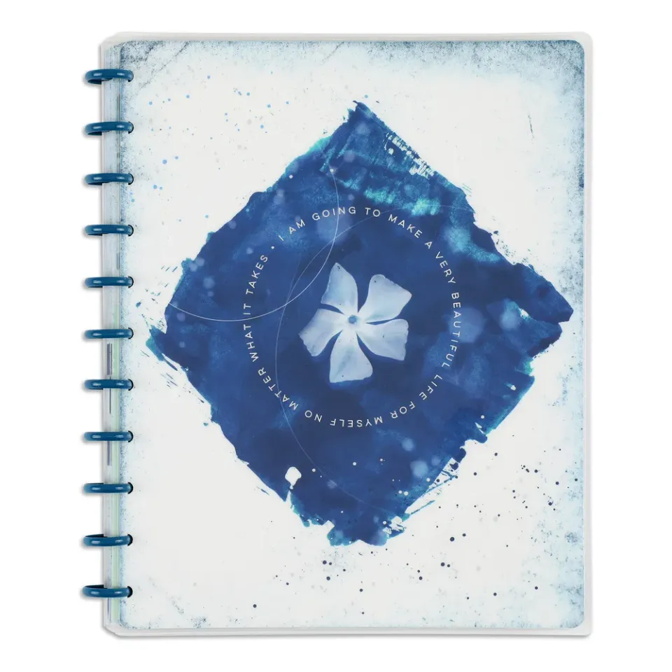 Happy Planner Cyanotype Big carnet pointillé 60 feuilles bleu