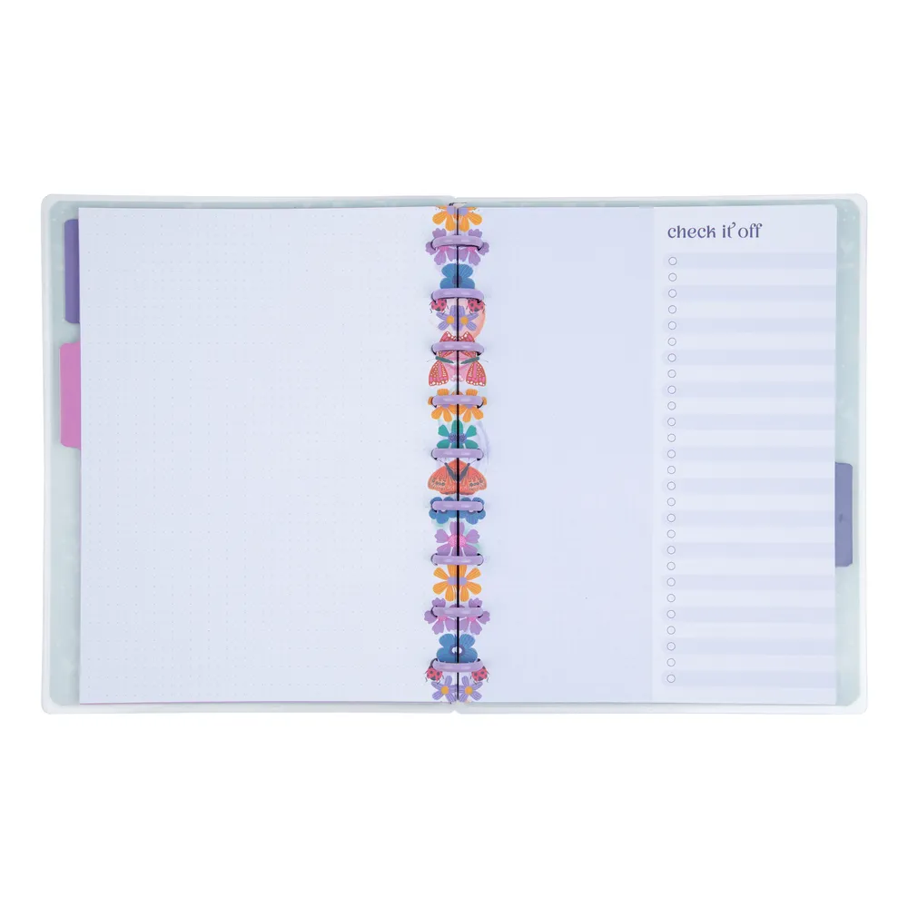Happy Planner Midnight Botanical carnet Classic 60 feuilles checklist