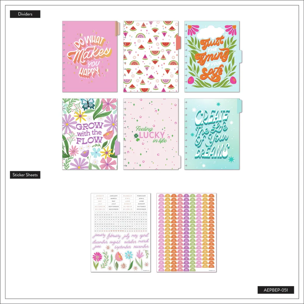 Happy Planner Seasons of Joy extension big dashboard 6 mois