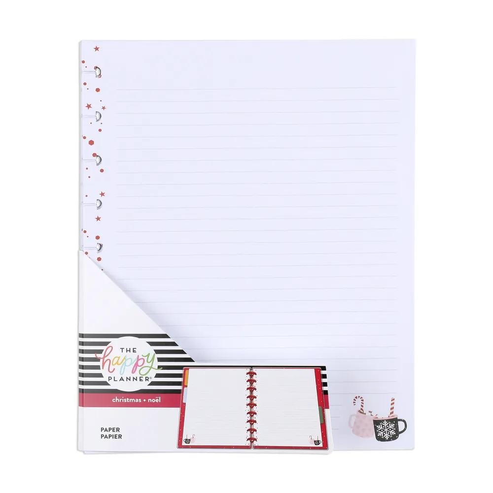 Happy Planner Christmas Cocoa Classic papier ligné 40 feuilles