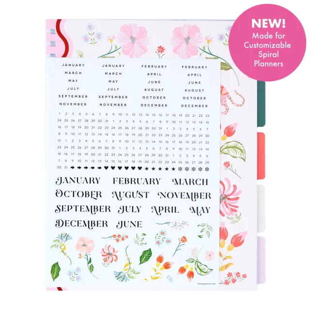 Happy Planner Lush Linens Big extension agenda 6 mois dashboard