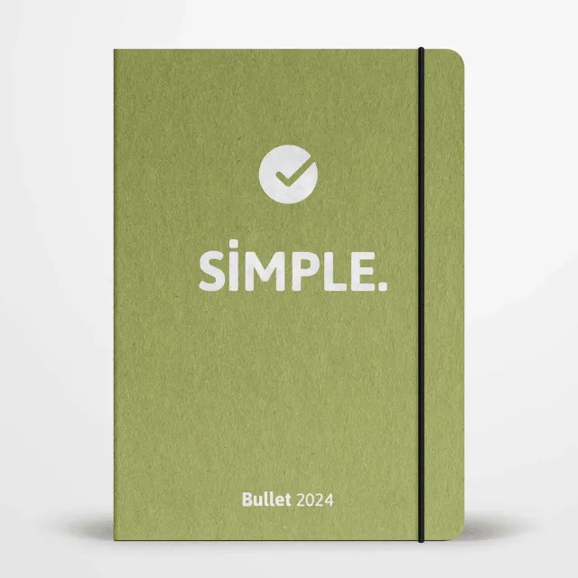 My365 SIMPLE Édition Bullet agenda semainier 2024 recyclé