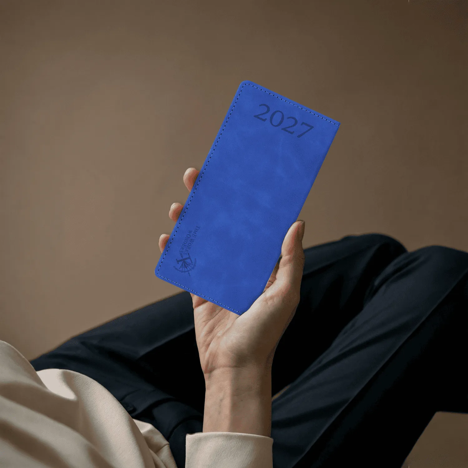 Poprun CEMLR7-27 agenda mensuel 2027 poche marron