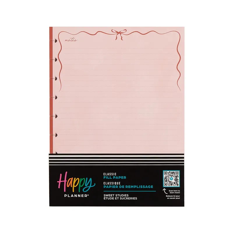 Happy Planner Sweet Studies recharge papier pointillé ligné 40