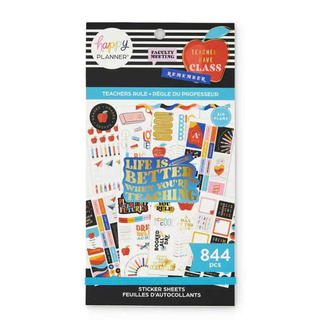 Happy Planner You Rule stickers 844 motifs école