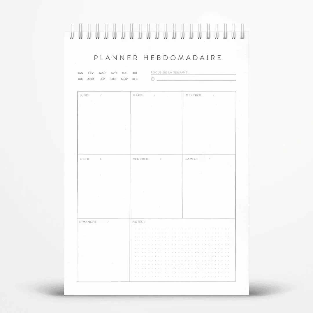 My365 planner hebdomadaire non daté recyclé