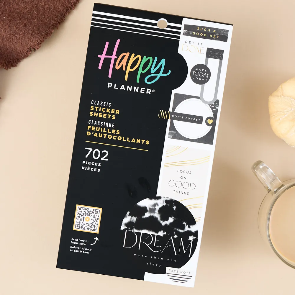 Happy Planner Modern Impression stickers 30 feuilles 702 minimaliste