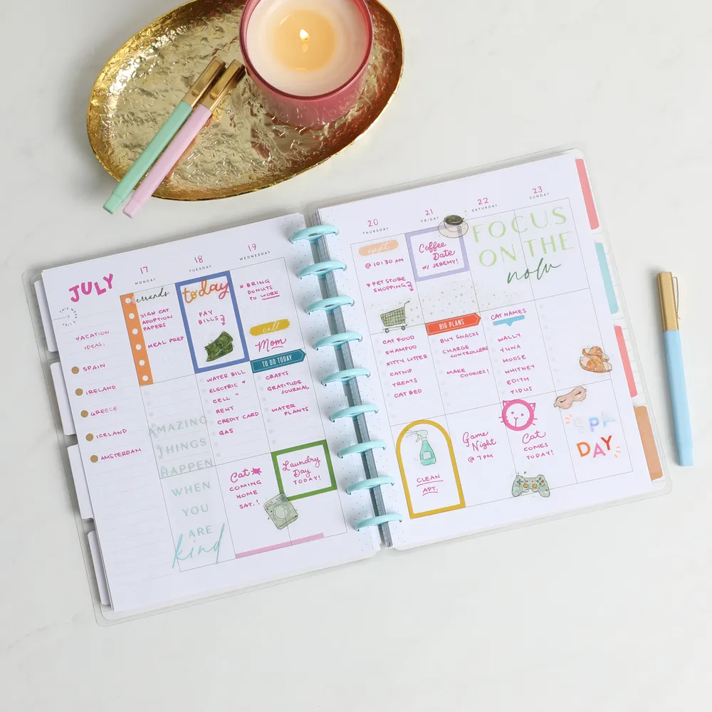Happy Planner Playful Pets Classic agenda non daté checklist
