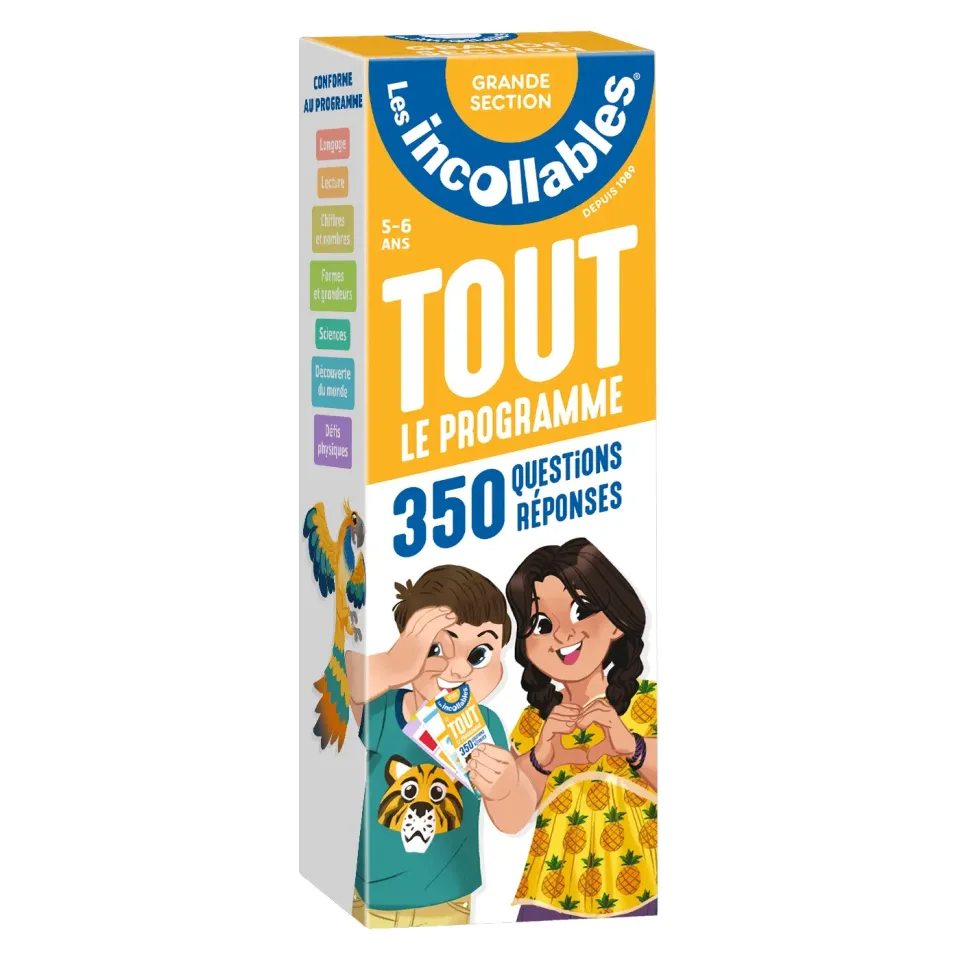 Les Incollables grande section boîte quiz 5-6 ans 350 quiz