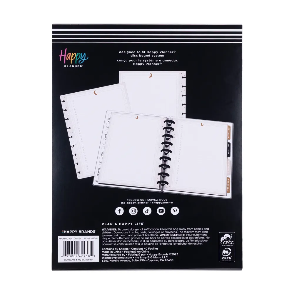 Happy Planner Stargazer recharge papier Classic 40 feuilles