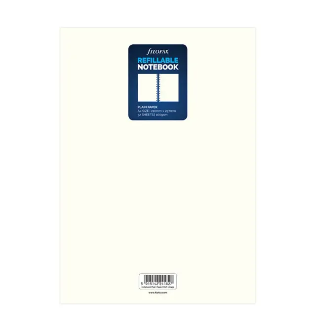 Filofax Classic Notebook recharge blanche A4