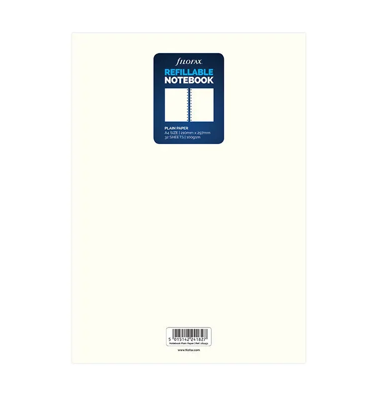 Filofax Classic Notebook recharge blanche A4