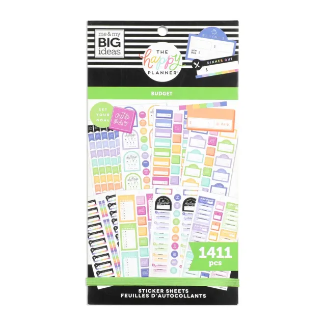 Happy Planner Budget Goals stickers budget 1411 pièces