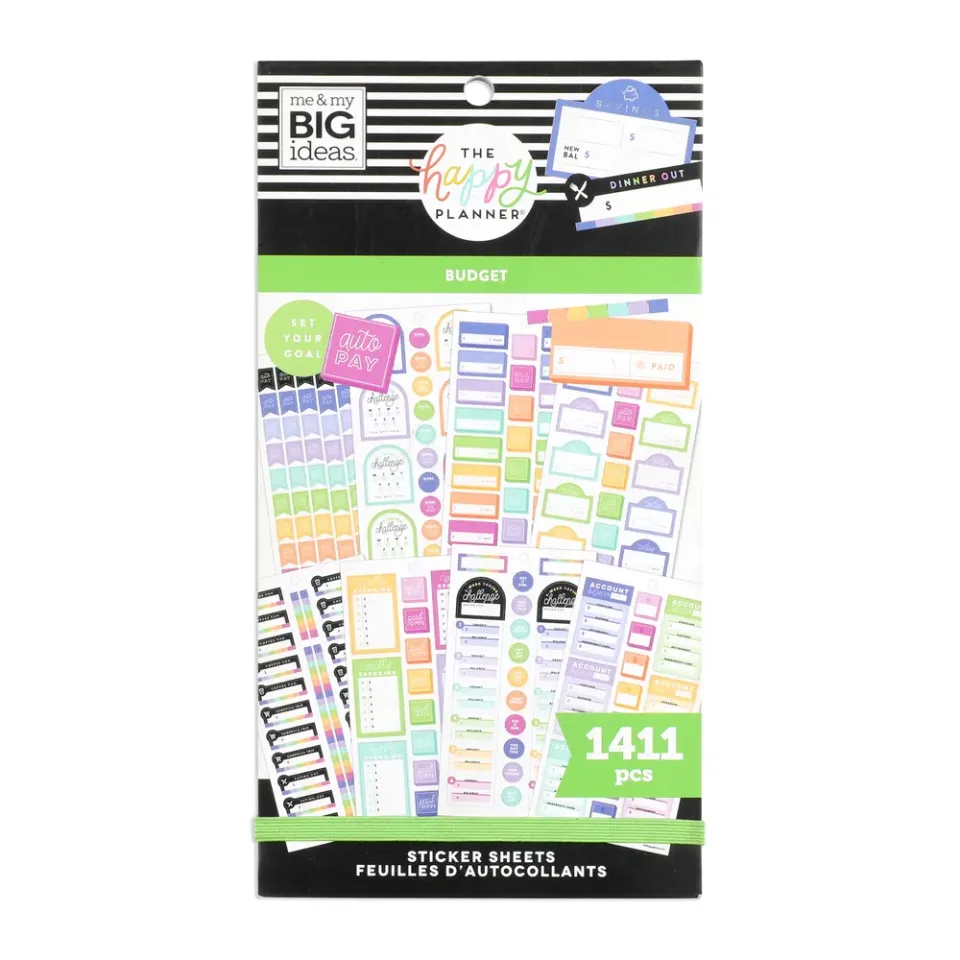 Happy Planner Budget Goals stickers budget 1411 pièces