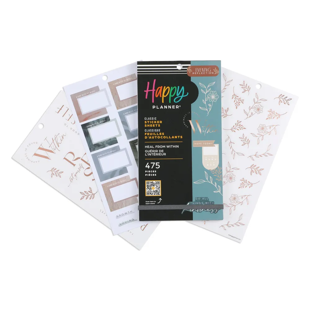 Happy Planner Heal From Within stickers value pack 475 pièces
