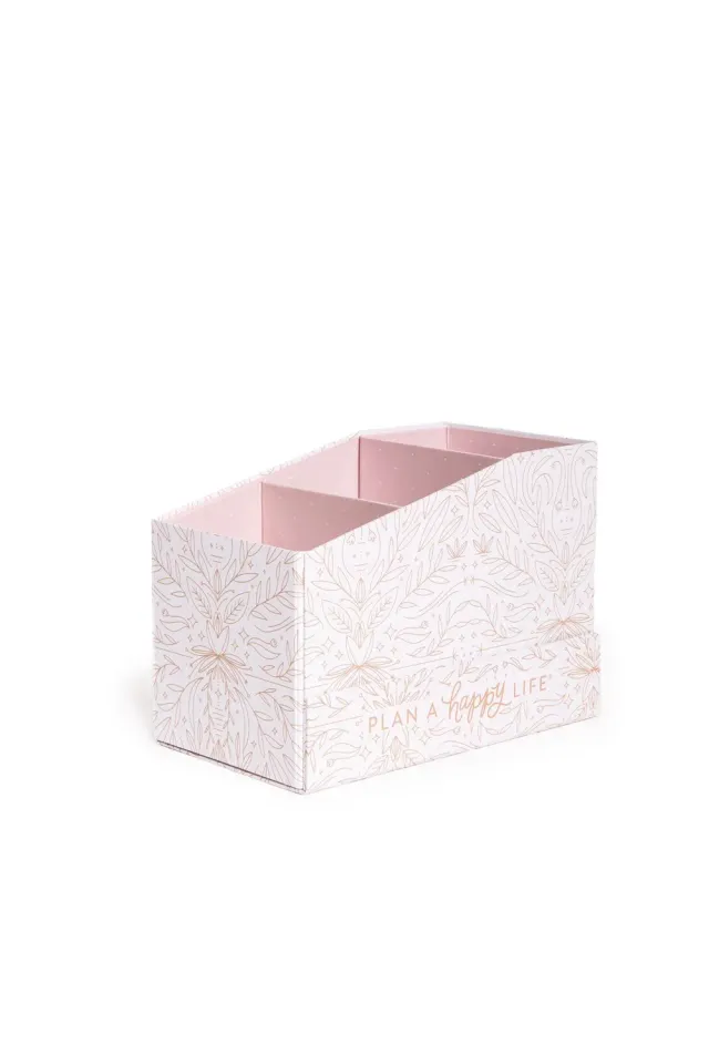 Happy Planner Neutral Florals boite rangement 21 livres