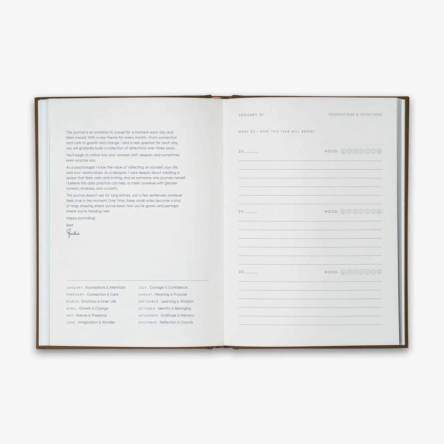 Kartotek Three Year Journal carnet 3 ans une ligne par jour