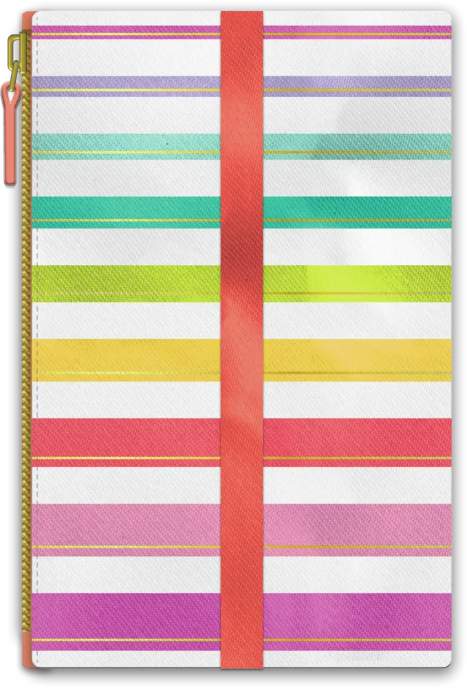 Happy Planner Pastel Stripe trousse à crayons rayée