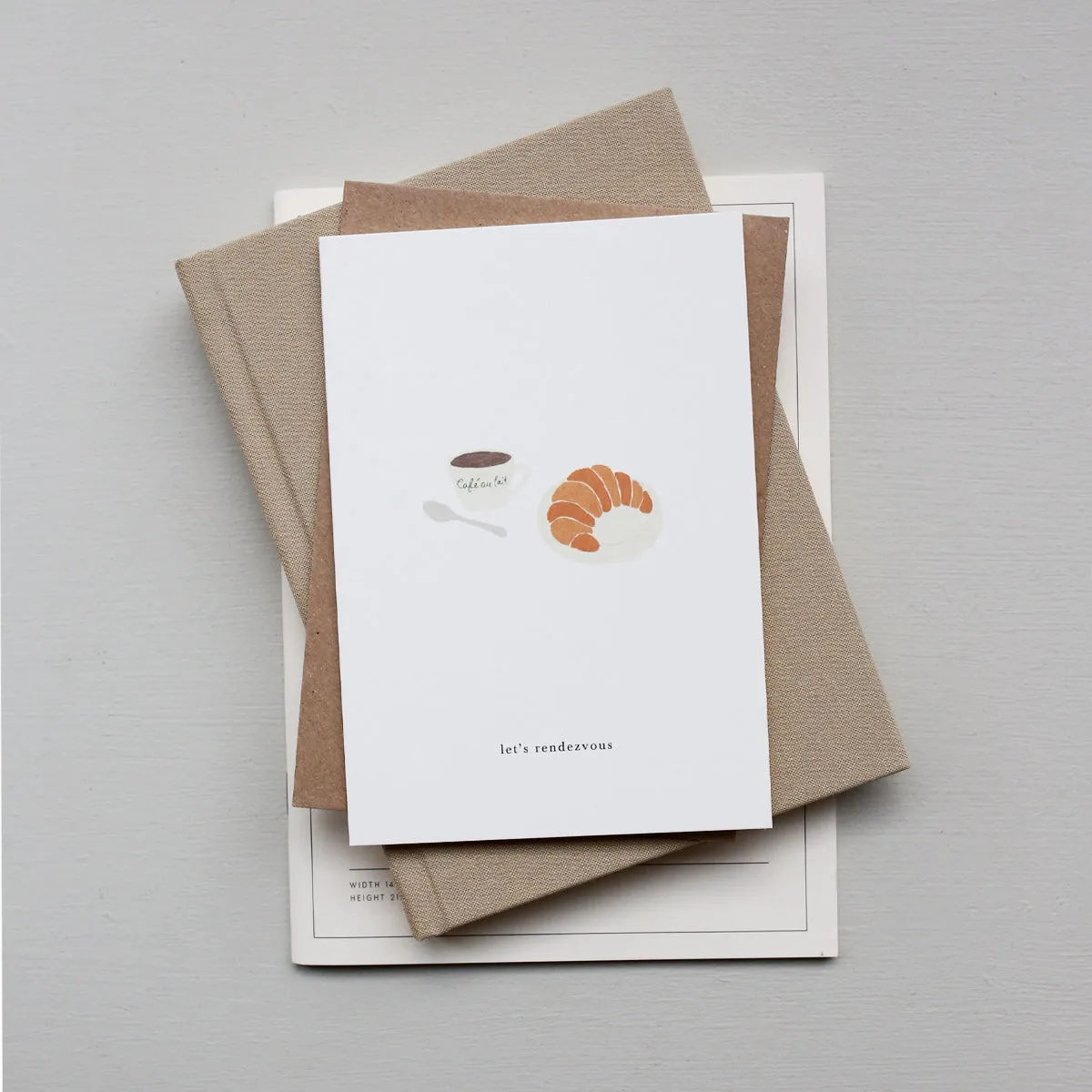 Kartotek Croissant carte de vœux rendez-vous