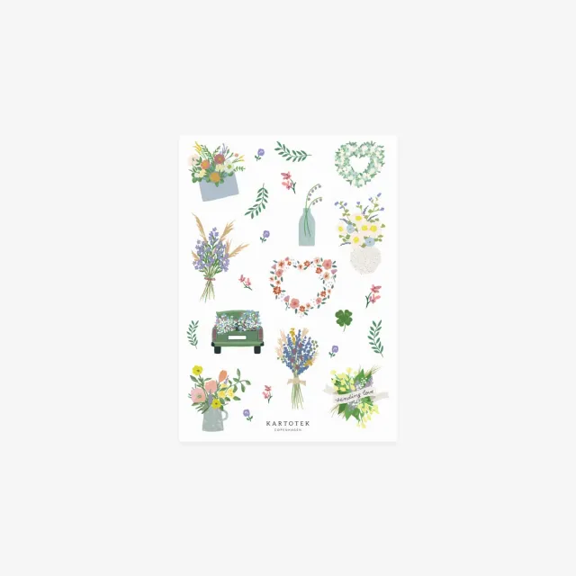 Kartotek Flowers stickers fleurs journal