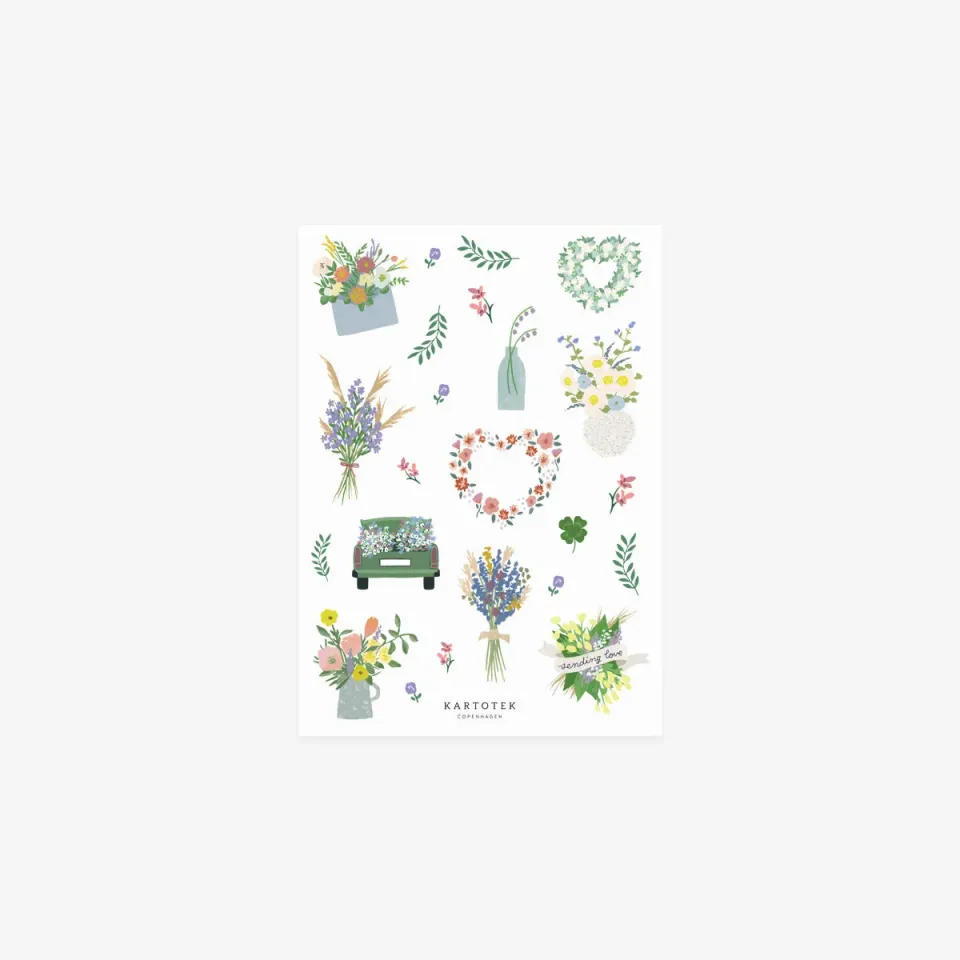 Kartotek Flowers stickers fleurs journal