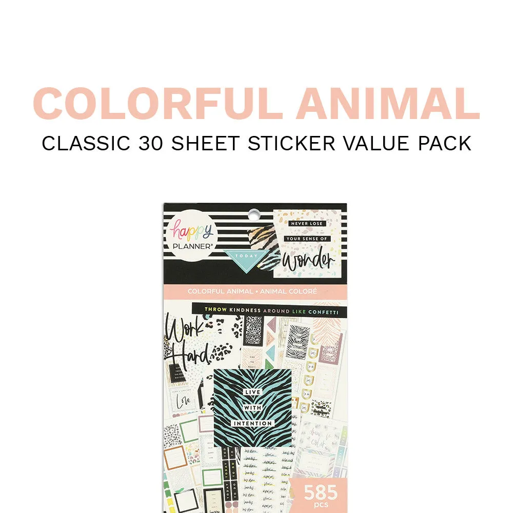 Happy Planner Safari stickers livre 30 pages 585 autocollants