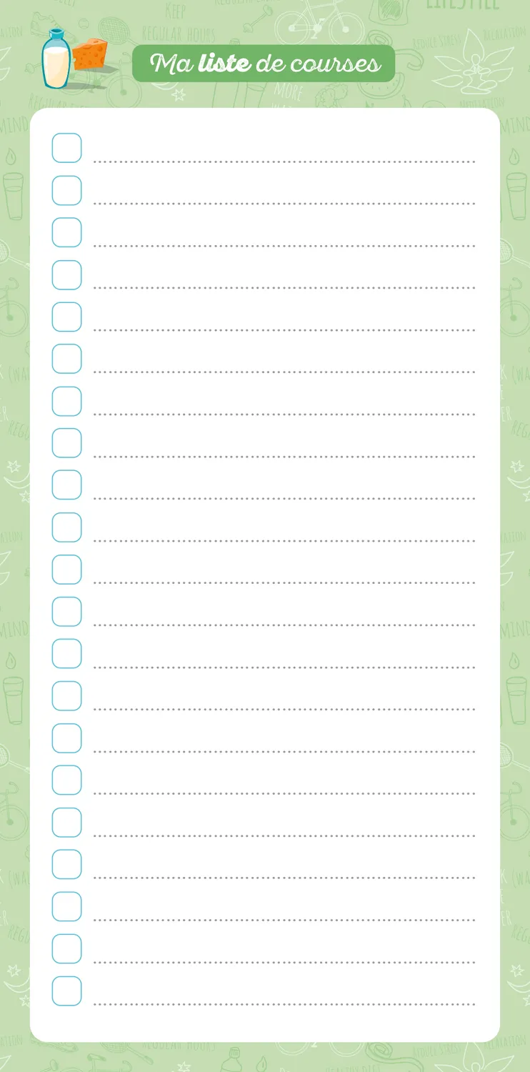 Frigobloc Liste de courses bloc aimanté frigo crayon