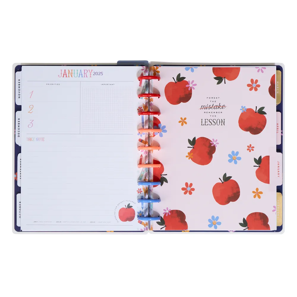 Happy Planner Classroom Brights Teacher agenda enseignant 12 mois