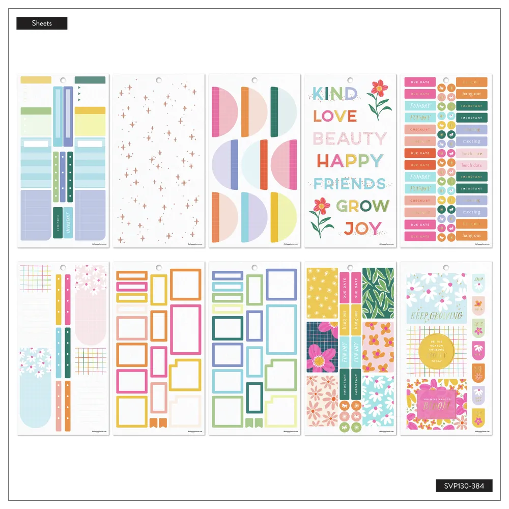 Happy Planner Picnic Blossom stickers 30 feuilles floral